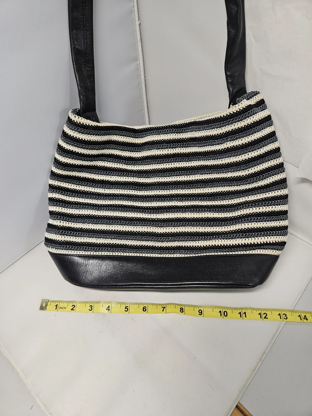 The Sak Sequoia Striped Crochet Hobo  Shoulder Bag Purse